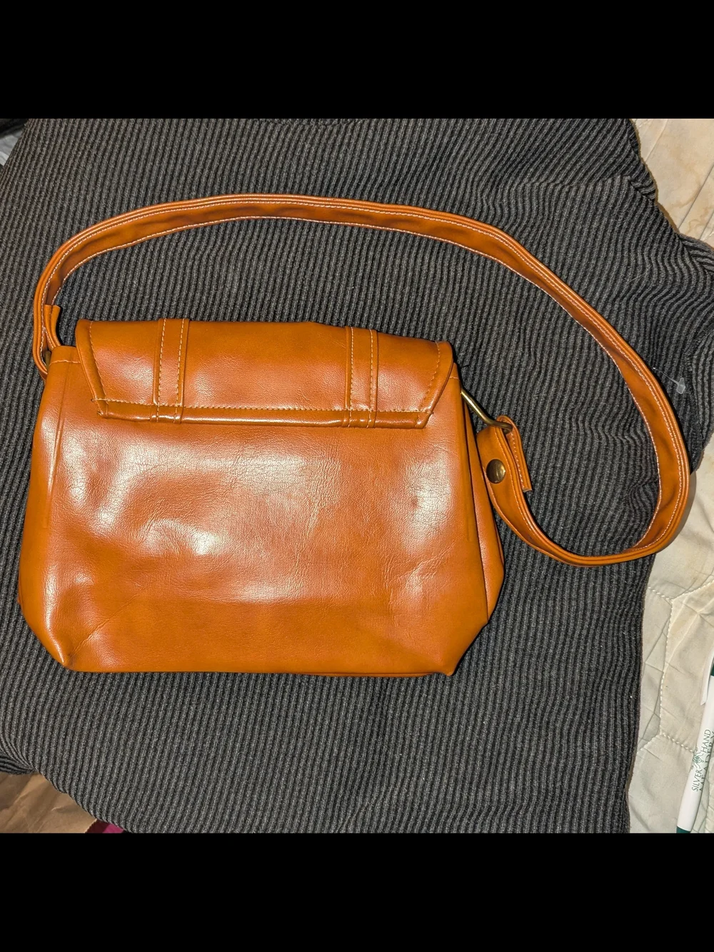 Faux Leather Satchel